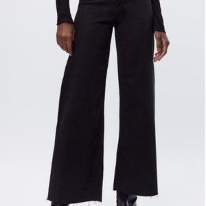 Zara marine straight high rise black jeans